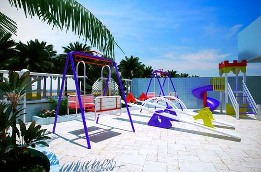 Foto 2 do Residencial Accias III, em Vila Mirim / Praia Grande oferecendo Piscina, Sala de Ginástica, Salão de Festa, Salão de Jogos