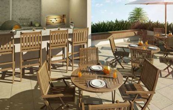 Foto 14 do Full Confort Residence, em Jacarepaguá / Rio de Janeiro oferecendo Churrasqueira, Espaço Gourmet, Espaço Zen, Forno de Pizza, Home Cinema, Piscina, Piscina Infantil, Playground, Salão de Festa, Salão de Jogos, Vestiário