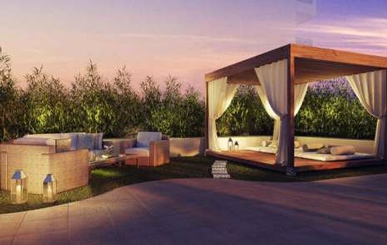 Foto 8 do Full Confort Residence, em Jacarepaguá / Rio de Janeiro oferecendo Churrasqueira, Espaço Gourmet, Espaço Zen, Forno de Pizza, Home Cinema, Piscina, Piscina Infantil, Playground, Salão de Festa, Salão de Jogos, Vestiário