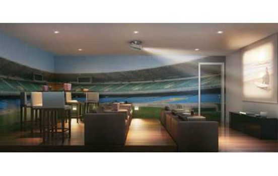 Foto 9 do Full Confort Residence, em Jacarepaguá / Rio de Janeiro oferecendo Churrasqueira, Espaço Gourmet, Espaço Zen, Forno de Pizza, Home Cinema, Piscina, Piscina Infantil, Playground, Salão de Festa, Salão de Jogos, Vestiário