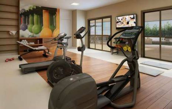 Foto 3 do Full Confort Residence, em Jacarepaguá / Rio de Janeiro oferecendo Churrasqueira, Espaço Gourmet, Espaço Zen, Forno de Pizza, Home Cinema, Piscina, Piscina Infantil, Playground, Salão de Festa, Salão de Jogos, Vestiário