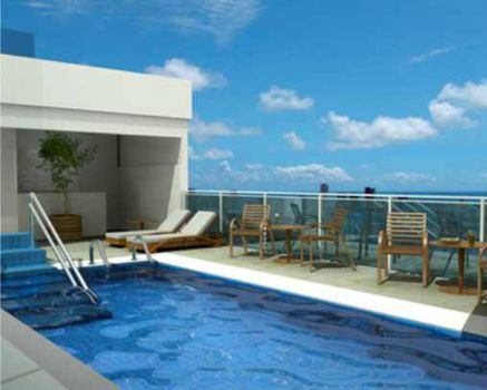 Foto 4 do Villaggio Calabria, em Boqueirão / Santos oferecendo Churrasqueira, Espaço Gourmet, Piscina Aquecida, Sala de Ginástica, Salão de Festa, Salão de Jogos