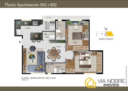 Foto 4 do(a) Apartamento de 2 quartos à venda em Sion, Belo Horizonte