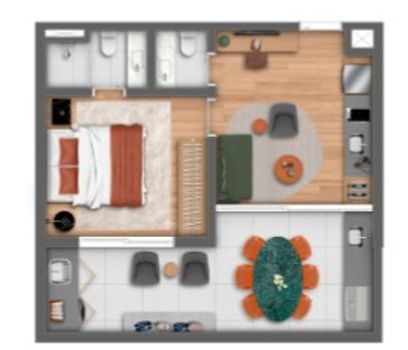 Foto 1 do(a) Apartamento de 1 quartos à venda em Indianópolis, São Paulo