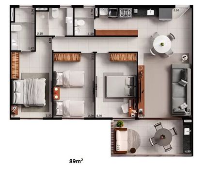 Foto 37 do(a) Apartamento de 1 quartos à venda em null, Aquiraz