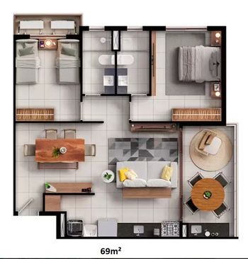 Foto 33 do(a) Apartamento de 1 quartos à venda em null, Aquiraz