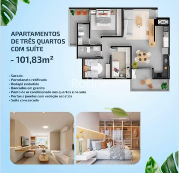 Foto 3 do(a) Apartamento de 3 quartos à venda em Presidente Roosevelt, Uberlândia
