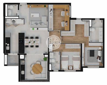 Foto 43 do(a) Apartamento de 1 quartos para alugar em Jardim Olhos D'Água II, Ribeirão Preto