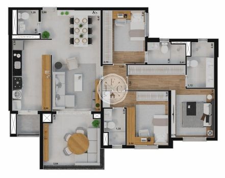 Foto 40 do(a) Apartamento de 1 quartos para alugar em Jardim Olhos D'Água II, Ribeirão Preto