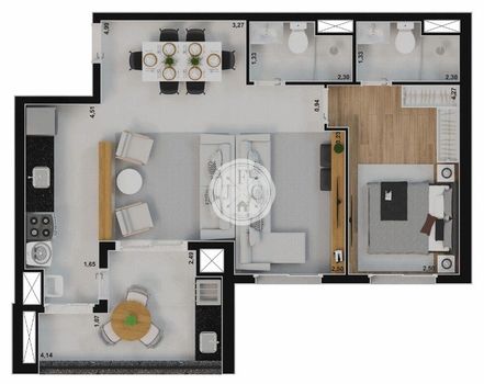Foto 42 do(a) Apartamento de 1 quartos para alugar em Jardim Olhos D'Água II, Ribeirão Preto