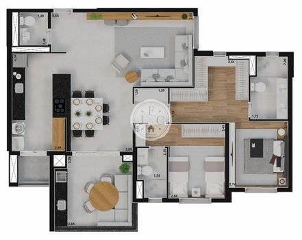 Foto 41 do(a) Apartamento de 1 quartos para alugar em Jardim Olhos D'Água II, Ribeirão Preto