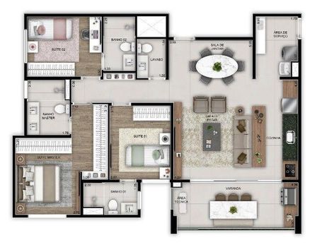 Foto 34 do(a) Apartamento de 3 quartos à venda em Nova Campinas, Campinas