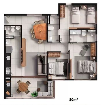 Foto 33 do(a) Apartamento de 3 quartos à venda em null, Aquiraz