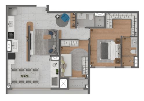 Foto 1 do(a) Apartamento de 2 quartos à venda em Vila Albertina, São Paulo