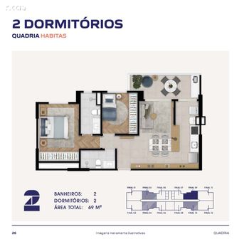 Foto 7 do(a) Apartamento de 1 quartos à venda em Condomínio Royal Park, São José dos Campos