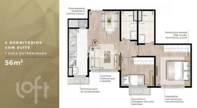 Foto 4 do(a) Apartamento de 2 quartos à venda em Passo da Areia, Porto Alegre
