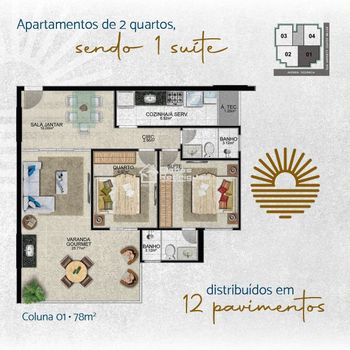 Foto 4 do(a) Apartamento de 2 quartos à venda em Praia do Morro, Guarapari