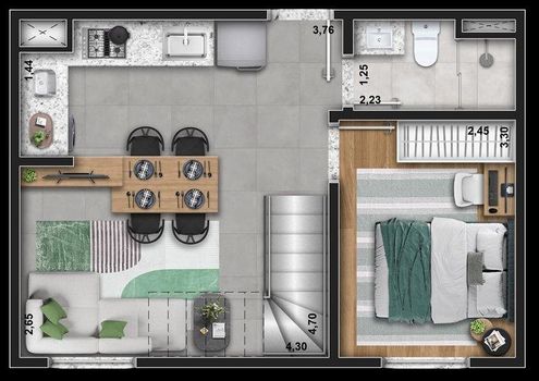 Foto 3 do(a) Apartamento de 2 quartos à venda em Jardim Nossa Senhora Auxiliadora, Campinas