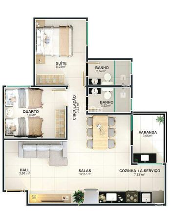 Foto 14 do(a) Apartamento de 2 quartos à venda em Jardim Sul, Uberlândia