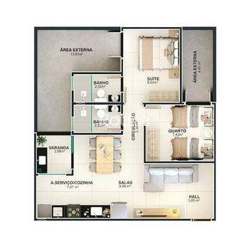 Foto 16 do(a) Apartamento de 2 quartos à venda em Jardim Sul, Uberlândia