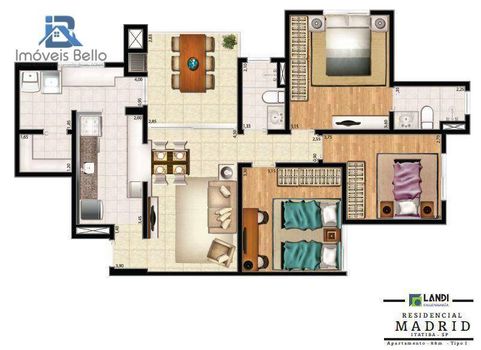 Foto 2 do(a) Apartamento de 3 quartos à venda em Jardim Alto de Santa Cruz, Itatiba