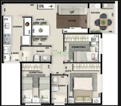 Foto 18 do(a) Apartamento de 3 quartos à venda em Vitória, Londrina