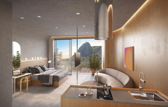 Foto 3 do(a) Flat de 1 quartos à venda em Humaitá, Rio de Janeiro