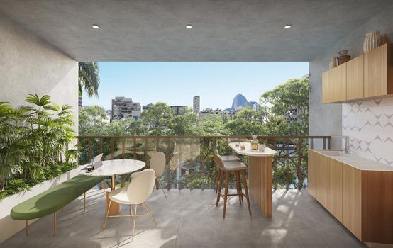Foto 9 do(a) Flat de 1 quartos à venda em Humaitá, Rio de Janeiro