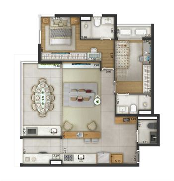 Foto 1 do(a) Apartamento de 2 quartos à venda em Jardim Santo Amaro, São Paulo