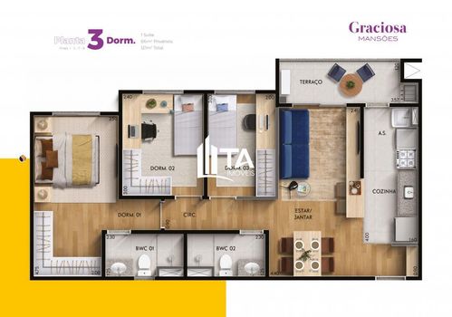 Foto 17 do(a) Apartamento de 2 quartos à venda em Mansões Santo Antônio, Campinas