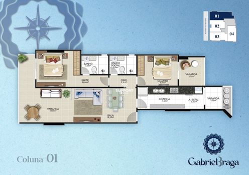 Foto 3 do(a) Apartamento de 2 quartos à venda em São Judas Tadeu, Guarapari