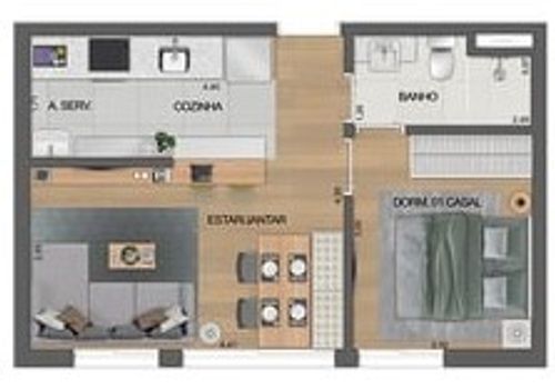 Foto 1 do(a) Apartamento de 2 quartos à venda em República, São Paulo