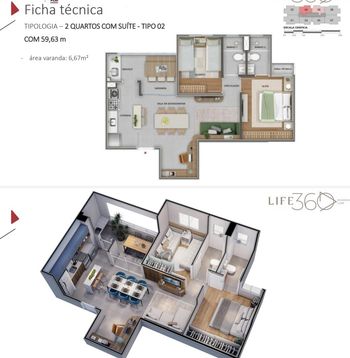 Foto 4 do(a) Apartamento de 3 quartos à venda em Palmares, Belo Horizonte
