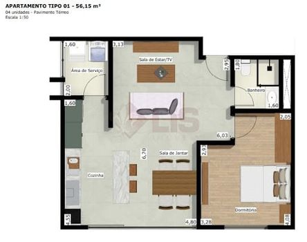 Foto 10 do(a) Apartamento de 1 quartos à venda em Parque Balneário Poiares, Caraguatatuba