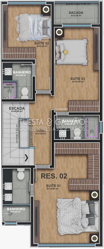 Foto 18 do(a) Casa em Condomínio de 3 quartos à venda em Água Verde, Curitiba