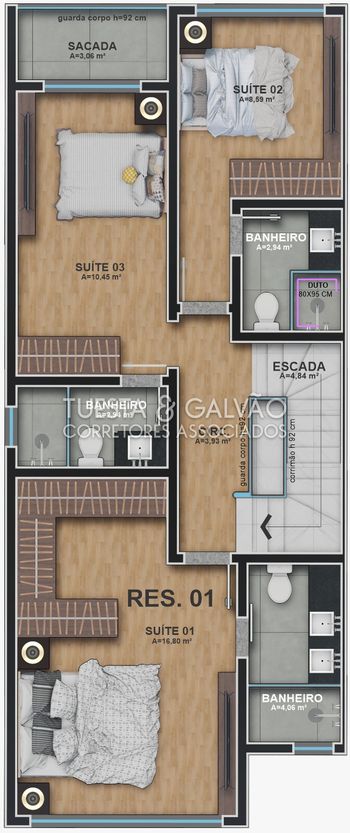 Foto 17 do(a) Casa em Condomínio de 3 quartos à venda em Água Verde, Curitiba