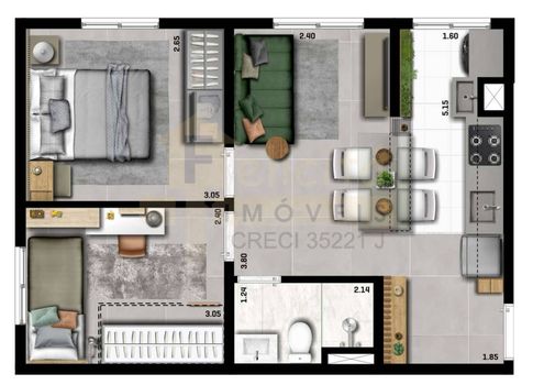 Foto 13 do(a) Apartamento de 2 quartos à venda em Vila da Oportunidade, Carapicuíba