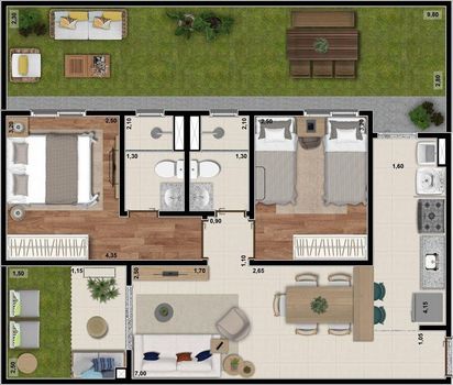 Foto 5 do(a) Apartamento de 2 quartos à venda em Mansões Santo Antônio, Campinas