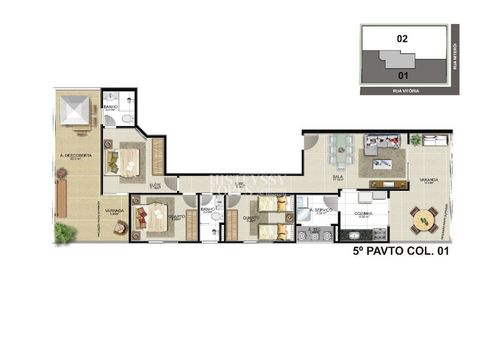 Foto 4 do(a) Apartamento de 2 quartos à venda em Praia do Morro, Guarapari