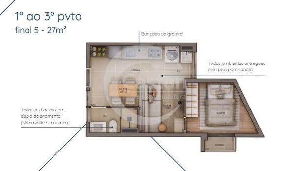 Foto 14 do(a) Apartamento de 1 quartos à venda em Vila Alpina, São Paulo