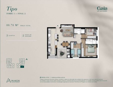 Foto 46 do(a) Apartamento de 3 quartos à venda em Cabral, Curitiba