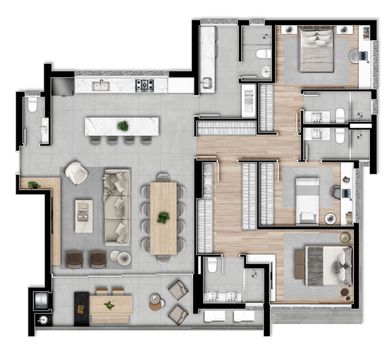 Foto 4 do(a) Apartamento de 3 quartos à venda em Bigorrilho, Curitiba