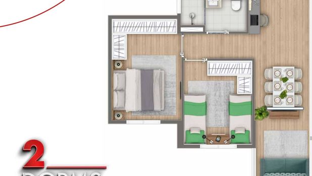 Foto 3 do(a) Apartamento de 2 quartos à venda em Picanço, Guarulhos