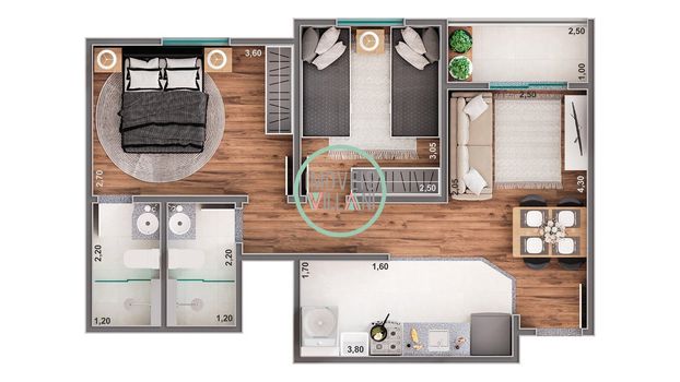 Foto 2 do(a) Apartamento de 2 quartos à venda em Parque Residencial Flamboyant, São José dos Campos