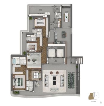 Foto 3 do(a) Apartamento de 4 quartos à venda em Jardim Guedala, São Paulo