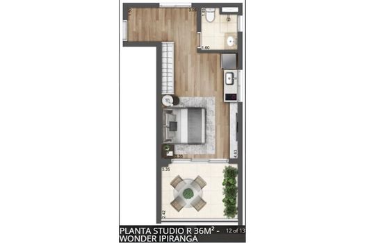 Foto 2 do(a) Kitnet / JK / Studio de 1 quartos à venda em Sacomã, São Paulo