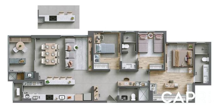 Foto 46 do(a) Apartamento de 3 quartos para alugar em Campo Comprido, Curitiba
