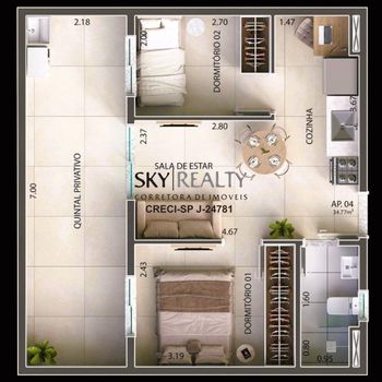 Foto 2 do(a) Apartamento de 2 quartos à venda em Vila São Pedro, São Paulo
