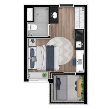 Foto 8 do(a) Apartamento de 1 quartos à venda em Jardim das Bandeiras, São Paulo