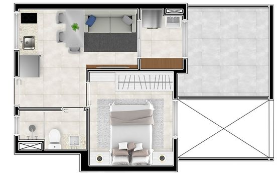 Foto 33 do(a) Apartamento de 1 quartos à venda em Jardim Trussardi, São Paulo